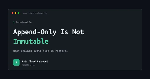 Append-Only Audit Logs in Postgres: Your Trigger Misses TRUNCATE