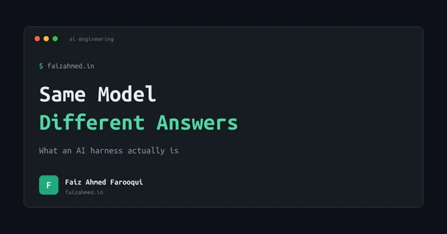 Same Model, Different Answers: What an AI Harness Actually Is