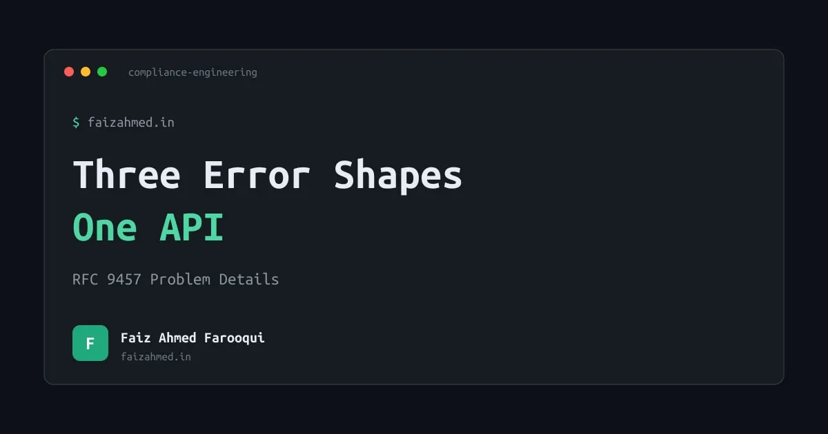 Three Error Shapes, One API: Adopting RFC 9457 Problem Details
