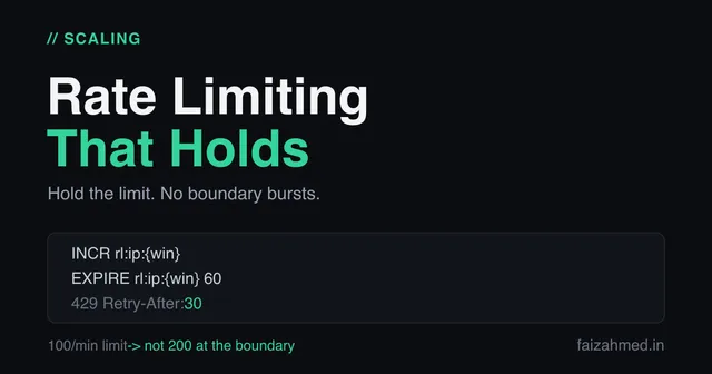Rate Limiting: Token Bucket vs Sliding Window