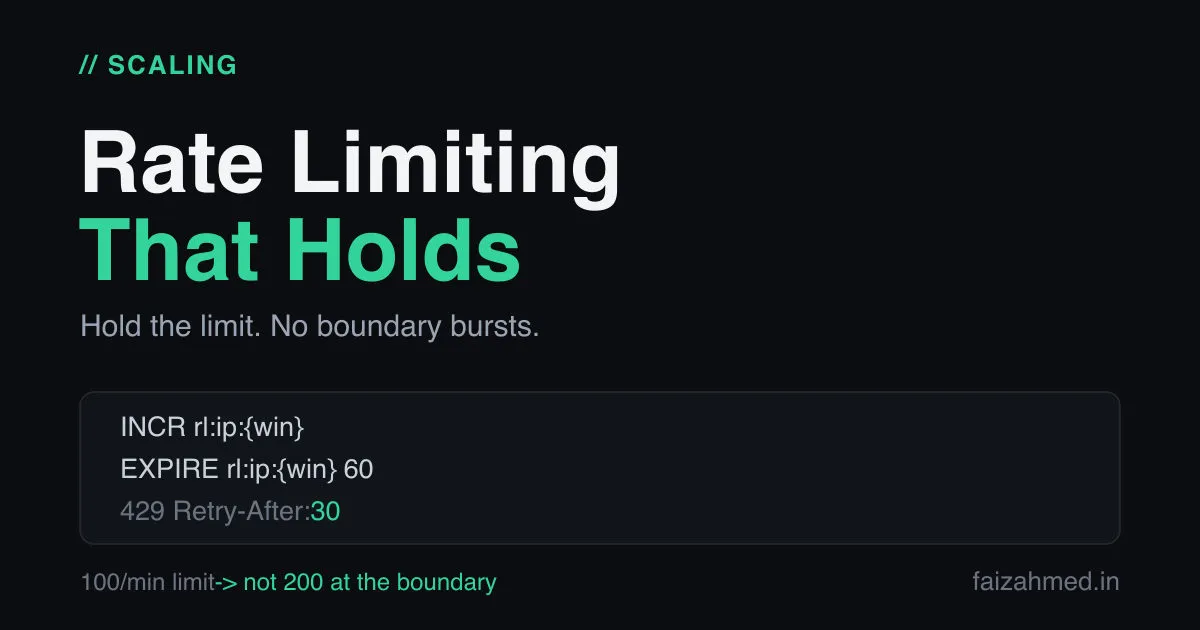 Rate Limiting: Token Bucket vs Sliding Window