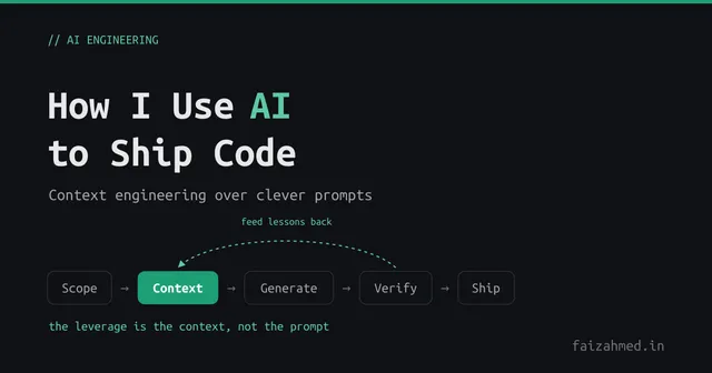 How I Actually Use AI to Ship Code: Context Engineering Over Clever Prompts